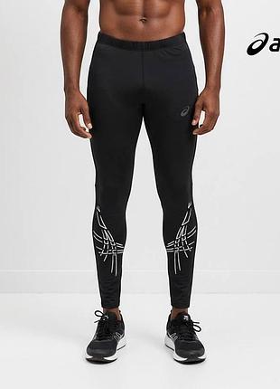 Оригинальные мужские спортивные тайтсы asics размер xl черные тренеровочные лосины штаны беговые велосипедки асикс компресионные термо беговые хл а1