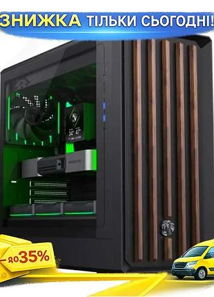 Ku корпус gamemax claw universal fit 460 wood black mid tower для atx microatx mini-itx комп'ютерний к uni2l_k