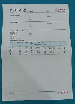 Форсунка дизельна bmw e65 0445110131 3.0d 3