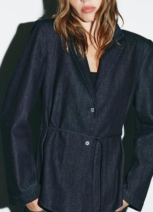 Джинсовый пиджак zara - m, l 2