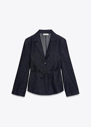 Джинсовый пиджак zara - m, l 4
