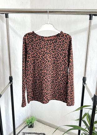 💫реглан коричневий з лео принтом від h&m на 6-8 років, 116-128 см.