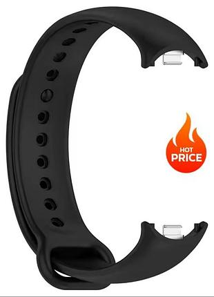 Новый силиконовый ремешок для xiaomi mi band 10 9 8 nfc, спортивный резиновый ремешок- браслет, черный