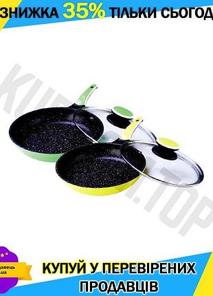 Ku сковорода антипригарная maestro universal fit 22 см с крышкой алюминиевая жаропрочная кастрюля для uni2l_k