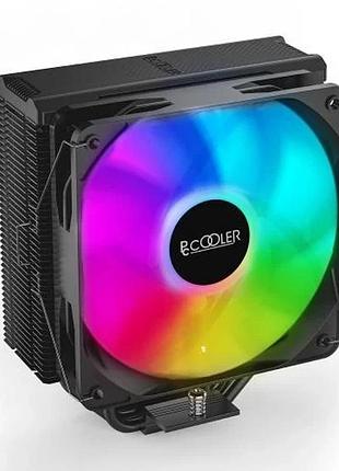 Ku кулер для процессора universal fit pccooler argb 120 мм для intel amd активное охлаждение до 180 вт uni2l_k 3