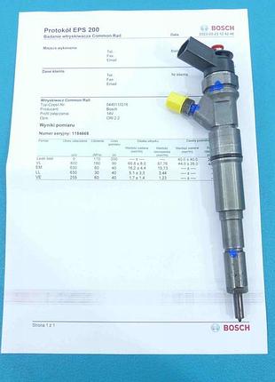 Форсунка дизельна bmw e60 0445110216 3.0d