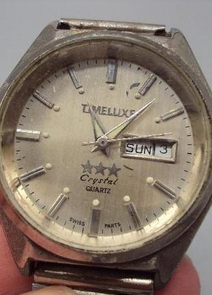 Мужские наручные часы timeluxe crystal quartz swiss parts кварц с браслетом №15876