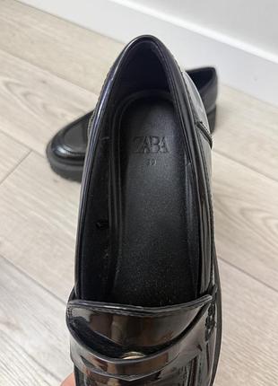 Лакові лофери zara, 39 розмір 4