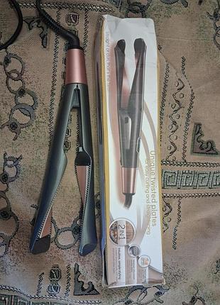 Мультитайлер (выпрямитель и плойка 2 в 1) remington curl &amp; straight confidence s6606 этот прибор может выпрямлять волосы, так и создавать локоны.