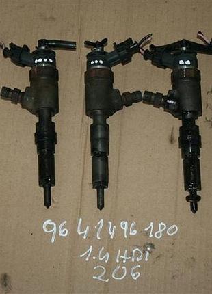 Форсунка дизельна комплект форсункаів peugeot 206 1.4hdi 9641496180