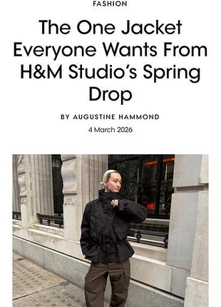Куртка-жакет h&m studio hooded peplum jacket, розмір s, чорна лімітована колекція 3