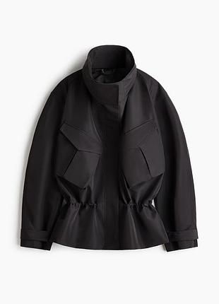 Куртка-жакет h&m studio hooded peplum jacket, розмір s, чорна лімітована колекція 4