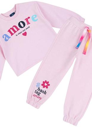 Комплект свитшот и штаны chicco pink amore