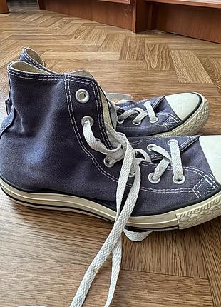 Оригінальні converse all star фіолетові високі кеди (розмір 39)