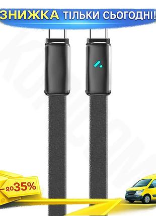 Ku кабель type-c до universal fit type-c 1 м colorway 100 вт 5a для зарядки і синхронізації чорний пло uni2l_k