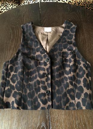 Леопардова желетка h&m