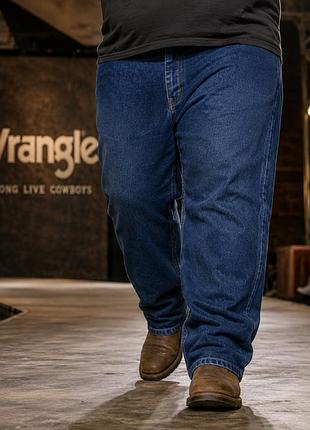 Чоловічі джинси wrangler сині 4xl бавовна