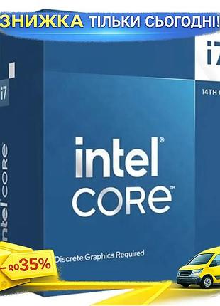 Ku процессор intel core universal fit i7 14 поколения lga1700 20x2.1 ггц turbo boost 5.4 ггц для пк ге uni2l_k