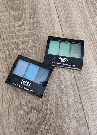Тіні для повік bless beauty trio fusion eyeshadows