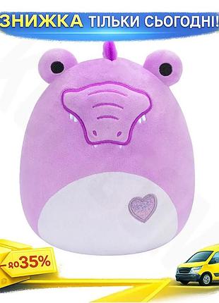 Ku мягкая игрушка squishmallows universal fit аллигатор банни 13 см для детей подходит для объятий и и uni2l_k