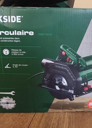 Ручная дисковая пила parkside 750 вт phks 750 a1 паркетка германи