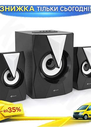 Ku колонки kisonli с universal fit сабвуфером 8w bluetooth usb tf aux черные портативная акустическая uni2l_k