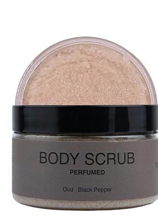 Скраб для тела сахарный парфюмированный top beauty "уд - черный перец" 250 мл