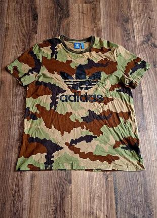 Мужская уникальная футболка adidas original с большим лого оригинал
