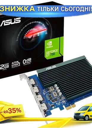 Ku видеокарта asus geforce universal fit gt730 2гб gddr5 для офисных компьютеров пассивное охлаждение uni2l_k