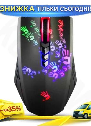 Ku миша для ігор universal fit bloody a60a оптична 4000cpi чорна usb дротова геймерська миша з налашту uni2l_k