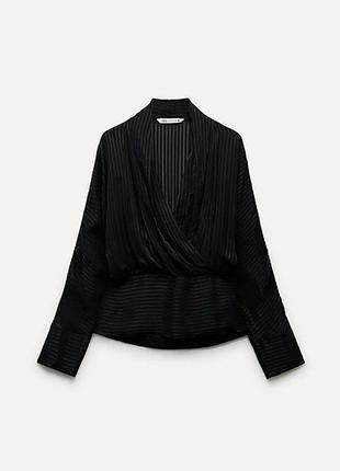 Zara сатинова блуза р.l 3