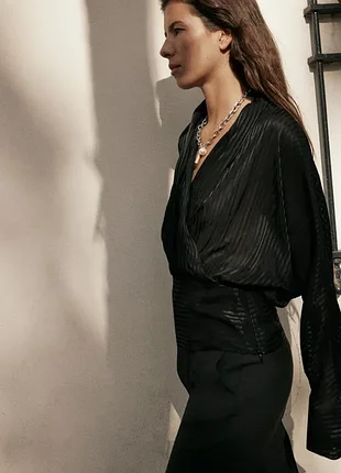 Zara сатинова блуза р.l 4