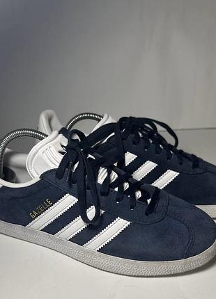 Кросівки adidas gazelle сині замшеві, розмір 38-39