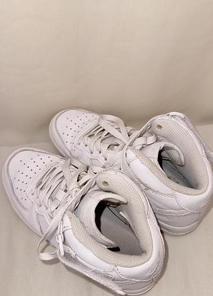 Шкіряні кросівки nike air force 1 mid white 6