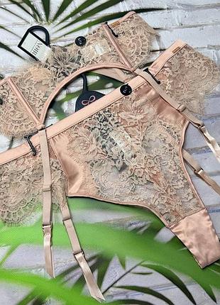 Комплект трусики и поясок под чулки hunkemoller noir 🎀.