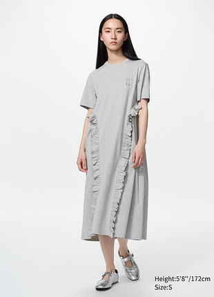 Платье с воланами короткий рукав cecilie bahnsen и uniqlo оверсайз