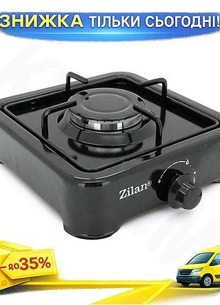 Ku газовая плита zilan universal fit 1 комфорка черная компактная настольная плита для пикника и дачи uni2l_k
