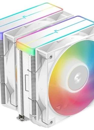 Ku кулер для процессора universal fit deepcool белый активное охлаждение 2x120 мм argb для intel amd б uni2l_k 3
