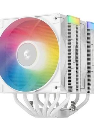 Ku кулер для процессора universal fit deepcool белый активное охлаждение 2x120 мм argb для intel amd б uni2l_k 5