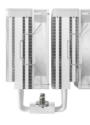 Ku кулер для процессора universal fit deepcool белый активное охлаждение 2x120 мм argb для intel amd б uni2l_k 7