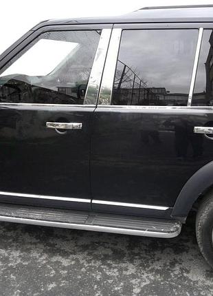 Окантовка вікон (4 шт., нерж.) для land rover discovery iii 2004-2009 рр