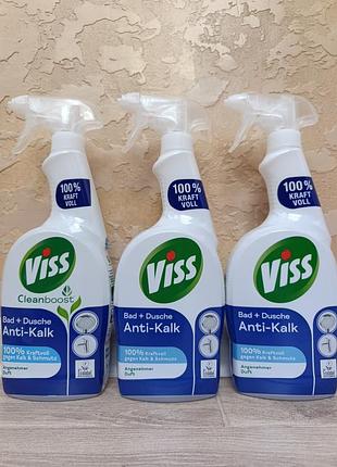 Спрей для чистки ванной комнаты и душа viss cleanboost bad + dusche anti-kalk, 750 мл