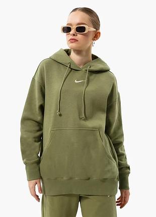 Теплий оливковий худі nike оригінал