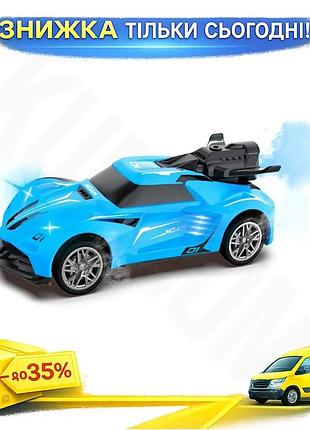 Ku радіокерована машинка spray universal fit car sport блакитна 1:24 з пультом управління для дітей з uni2l_k