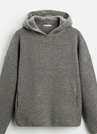 Стильный свитер худи zara 2