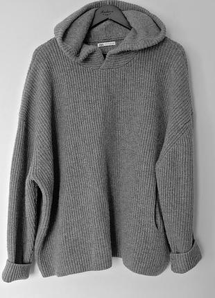 Стильный свитер худи zara 4