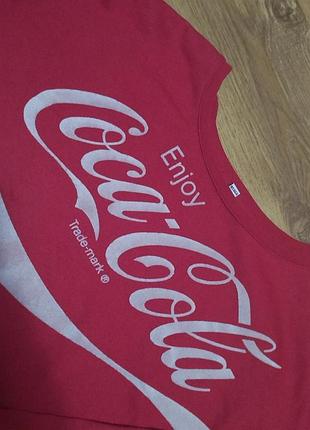 Красный свитшот с принтом coca cola 4