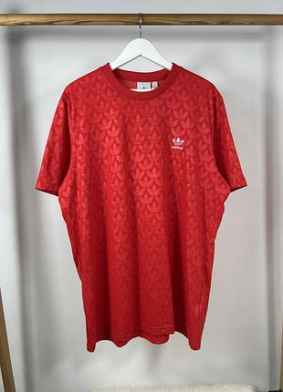 Adidas originals red monogram ефектна футболка з красивим дизайном розмір xl