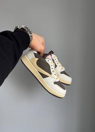 Кросівки жіночі nike jordan 1 retro low og sp travis scott reverse mocha