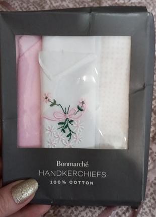 Набор носовых платинок. 3 шт, бавовна , бренд bonmarche